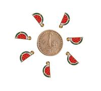 Veemoon Lot De 10 Pendentifs Fabrication De Bijoux En Alliage Émail Rouge, Accessoires Diy Créatifs, Breloques Mode Pour Collier Bracelet Loisirs Créatifs Présent Artisanat