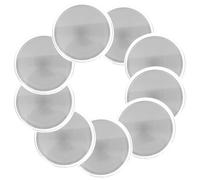 Veemoon Lot de 10 Pièces Vierges en Laiton à Bord Fileté Médailles Rondes Argentées pour Gravure DIY Coffret de Rangement Inclus pour Présents et Souvenirs Personnalisés