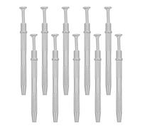 Veemoon Lot de 10 Pinces de Ramassage de Petites Pièces de Stylo Argenté, Outil de Préhension à 4 Griffes Antistatique pour Composants Électroniques, Circuits Intégrés et Vis - Usage