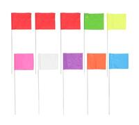 Veemoon Lot de 10 piquets de bornage : piquets de 38 cm/15 pouces pour marquer les lignes électriques, l’aménagement paysager, l’irrigation, les limites de propriété, les sentiers, les champs et
