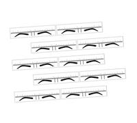 Veemoon Lot de 10 Pochoirs à Sourcils Pvc Jaune, Outil de Mesure et Guide de Dessin Précis, Flexible et Jetable, Maquillage, Mise Symétrique Sourcils, Accessoire Professionnel et Débutant