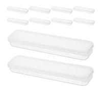 Veemoon Lot de 10 Porte-Couverts avec Couvercle : Porte-Couverts Couvert - Boîte de Rangement en pour cuillères, Baguettes, Couverts, pour Camping-Car, Pique-, Voyage