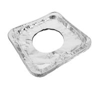 Veemoon Lot de 10 Protège Brûleurs en Aluminium Carré pour Réchaud à Gaz, Nettoyage Facile, Ajustement, Protection Solide les Éclaboussures D'huile