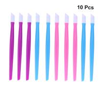 Veemoon Lot De 10 Repousse-cuticules Acrylique Double Pointe Outils De Manucure Ergonomiques Pour Ongles Soin Des Cuticules Usage Professionnel Couleur Aléatoire