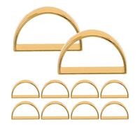 Veemoon Lot de 10 Ronds de Serviette Demi-Cercle élégants Porte-Serviettes en métal - Boucles de Modernes pour Dresser Une Table Lors de Thanksgiving, Noël, Mariages, dîners et banquets (doré).