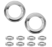 Veemoon Lot de 10 Rosaces en Acier Inoxydable 60X102X05Mm pour Piscine Enterrée Plaques de Recouvrement Cache-Trou Mural Protection Ronde pour Échelle de Piscine Accessoire