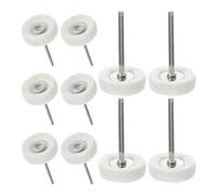Veemoon Lot de 10 Roues de Polissage T en Feutre de Laine 3 X 25 Mm Tige pour Outils Rotatifs, Kit de Polissage pour Bijoux et Montres, Disques Abrasifs pour Polir Précision et Minutie