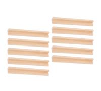 Veemoon Lot de 10 Supports à Dominos en Bois 19 Cm, Porte-Dominos Multifonction DIY, Bases de Dominos pour Bureau et Jeux, Présentoirs Solides Adaptés aux Cartes et Tuiles de Jeu
