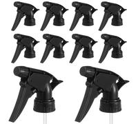 Veemoon Lot de 10 Têtes de Pulvérisateur à Gâchette Noires en Plastique Pet, Remplacement pour Bouteille Standard 28/400, pour Jardinage et Usage Domestique