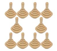 Veemoon Lot de 10 Toupies en Bois Brut à Peindre Soi-Même Éducatif Montessori pour Tout-Petits Support Bois Naturel pour Activités Manuelles et Présents Créatifs Pendant Les Fêtes