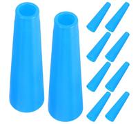 Veemoon Lot de 10 Tubes D'enroulement Plastique Bleu pour Machines Textiles, Coniques et Solide, Organiseurs de Fils pour Broderie et Tissage, Accessoires Polyvalents pour Métiers à