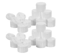 Veemoon Lot de 100 Bouchons à Clapet en Polypropylène Lisse 28 MM Blanc Étanches et Résistants aux Températures Compatibles pour Flacons de Lotion Shampoing et Gel Accessoires