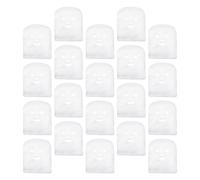 Veemoon Lot De 100 Feuilles De Masque Facial En Coton Tissu Prédécoupées, Blanches, Pour Spa Et Salon De Beauté, Masque Hydratant Visage Des Ridules, Usage Professionnel