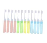 Veemoon Lot De 12 Brosses à Dents Pliables Et Portables Manche En Plastique Souple Poils Doux Pour Voyage Et Soins Dentaires Couleur Aléatoire Outils De Nettoyage Pour Appareils Orthodontiques