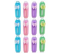 Veemoon Lot de 12 Gommes Rétractables à Bouton-Poussoir Couleurs Assorties Gomme à Pression Gaine Plastique Fournitures Scolaires Ludiques pour Garçon et Filles pour École et Bureau