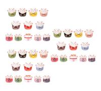 Veemoon Lot De 12 Perles En Céramique Maneki Neko - Perles Japonaises En Porcelaine Pour Création De Bijoux Et Projets Artisanaux - Charmantes Décorations En Forme De Chat