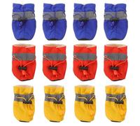Veemoon Lot de 12 Petites Bottes imperméables pour Chiens, Bottes d'hiver antidérapantes pour Les Jours de Pluie, Protection des Pattes pour Chiots et Chihuahuas