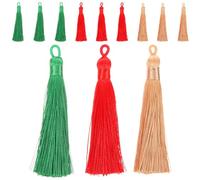 Veemoon Lot de 12 Pompons Délicats en Tissu pour Marque-pages et Décoration de Clés, Glands Suspendus Faciles à Ranger, Accessoires pour Loisirs Créatifs