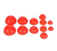 Veemoon Lot de 12 Ventouses en Silicone Rouge Dispositif D’Aspiration pour Massage et Thérapie par Ventouses Kit de Massage Corporel Polyvalent Usage Santé et Bien-Être Solide et