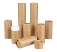 Veemoon Lot de 15 Boîtes en Papier Kraft Brun 50 Ml Boîtes Cylindriques de Rangement pour Thé et Huiles Essentielles Maison Multifonction de Rangement Ménager Pratique Cuisine et Présent