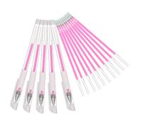 Veemoon Lot de 15 Set de Stylos à Tatouage Étanches Blanc et Rose, Pointe Fine, Stylo Marqueur Portable, pour Professionnels du Maquillage et Tatouage, Usage Esthétique Précis, Recharges
