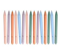 Veemoon Lot de 15 Stylos à Écrire à Pression en Abs, Encre Liquide Noire, Design Créatif et Élégant, pour Bureau et Usage Professionnel