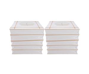 Veemoon Lot de 2 abat-jours en papier : abat-jour carré pliable en papier, idéal pour un plafonnier, une table de chevet, un bureau, un mur ou un lampadaire.