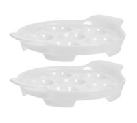 Veemoon Lot de 2 Assiettes à Escargots en Céramique 7 Pouces Plat à Gratin d'Escargots Multifonction pour Fruits de Mer Plat de Cuisson Robuste pour Four Usage Maison et Restaurant