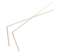 Veemoon Lot de 2 Baguettes de Sourcier en Cuivre Pur 99% Bicolores à Tête Plate, Tiges Métalliques Légères et Portables pour Détection Précise, Chasse au Trésor, Divination Eau