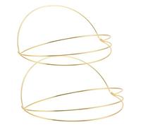 Veemoon Lot de 2 Bases de Couronnes à 4 Couches, Cadre de Coiffe DIY en Métal Imitation Or, Serrage-tête Léger et Stable pour Créations de Coiffures Hanfu, Accessoires pour