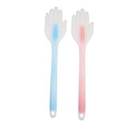Veemoon Lot de 2 Bâtons de Massage Corporel en Silicone 40 Cm, Outils de Soin du Corps Souples et Solide, Masseurs Palm Pats Rose et Bleu pour Dos, Épaules et Circulation Sanguine, Usage