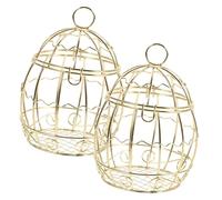Veemoon Lot de 2 Boîtes à Bonbons Dorées en Fer Creux, Style Européen, Décorations Mariage et Fête, Boîte de Chocolats et Dragées pour Shower et Enterrement de Vie de Jeune Fille