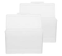 Veemoon Lot de 2 Boîtes à Fromage Transparentes en Polypropylène avec Couvercle Hermétique Mini Format Allongé Surélevé Boîte de Rangement Réutilisable pour Conserver Tranches de