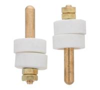 Veemoon Lot de 2 bornes pour élément chauffant électrique de fournaise, | Raccordement du fil de résistance pour four, borne céramique en cuivre haute température, installation facile, conception