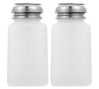 Veemoon Lot De 2 Bouteilles Pompe Anti-statiques 200 Ml En Plastique Blanc, Flacons Pour Liquide, Utilisation Laboratoire Et Cosmétiques, Sans Reflux, Sans Pollution