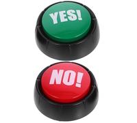 Veemoon Lot De 2 Boutons « Oui Non » 3 5 Pouces Buzzers De Réponse Bouton D'Effet Sonore Amusant pour Les Fêtes Les Anniversaires (sans Batterie)