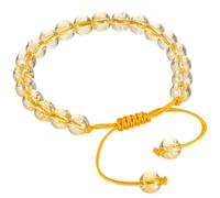Veemoon Lot De 2 Bracelets En Citrine Pour Femmes Et Filles Perles Tendance Ajustables Bijoux De Poignet Pierres Précieuses