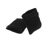 Veemoon Lot De 2 Brassards De Sport pour Femme Porte-Monnaie Porte-Clés Téléphone Portefeuille Sac De Course en Coton Noir