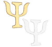 Veemoon Lot de 2 Broches Épingle Alphabet Alliage Métal Doré et Argenté Vintage pour Femmes Vêtements Accessoires 2 Pièces