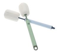 Veemoon Lot de 2 Brosses à Tasse en Éponge Haute Densité Manche Extensible, Nettoyage 360° sans Rayure, Dispositif de Nettoyage pour Bouteilles, Biberons et Verres, Usage Domestique, Vert et Bleu