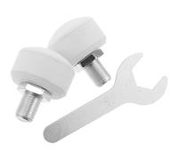 Veemoon Lot de 2 Butées à roulettes Réglables en Caoutchouc Blanc pour Patins à Quatre Roues, Freins Résistants à l'usure avec Clé, Accessoires de Remplacement pour Patinage en Plein Air