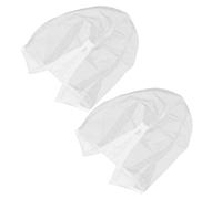 Veemoon Lot de 2 Cagoules de Protection Maquillage Blanches en Tissu Fermeture Éclair, Masque Intégral Réutilisable pour Enterrement de Vie de Jeune Fille, Protège Vêtements et Cheveux