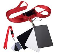 Veemoon Lot de 2 Cartes Balance des Blancs Noir Gris Blanc, Photographe Professionnel, Style Minimaliste, Mesure D'exposition 18° Précision, Usage Photo et Vidéo, Format Compact