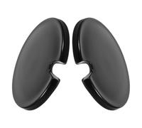 Veemoon Lot de 2 Couvercles en Céramique Noirs pour Mug et Tasse à Thé Diamètre Intérieur 77 CM Couvercles Réutilisables Anti-Poussière avec Encoche Usage Bureau Maison et Extérieur