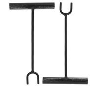 Veemoon Lot De 2 Crochets De Vanne Robustes Pour Regards D'Égout Crochets Pour Portes À Enroulement Outils De Levage De Couvercles De Regards D'Égout Avec Poignée