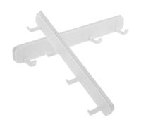 Veemoon Lot de 2 Crochets Muraux Rétractables Blancs Cuisine et Salle de Bain, Adhésifs sans Perçage, Multi-Usages pour Réfrigérateur, Machine à Laver et Placards, Organisateur de