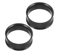 Veemoon Lot de 2 Écarteurs D'oreilles en Acier Inoxydable 316 Noir, Spirale Creuse 25 Mm, Boucles D'oreilles Plug Confortables et Résistantes pour Usage Quotidien et Style Unique