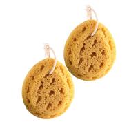Veemoon Lot de 2 Éponges Exfoliantes Alvéolées Corps, Grosse Taille, Texture Douce Bain, Nettoyage Profond, Exfoliant Corporel, Brosse à Dos, Éponge de Bain pour Gommage