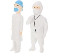 Veemoon Lot de 2 Figurines Miniatures de Docteur Féminin, Modèle de Simulation Humaine, Décor D’aménagement Paysager, Jouets pour Scènes Miniatures, Figurines pour Maison de Poupée, 4 Cm