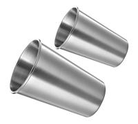 Veemoon Lot de 2 Gobelets en Acier Inoxydable 350 Ml et 170 Ml Verres à Bière et Cocktail sans Anse Inox Résistant Usage Maison et Bar Compatibles Boissons Chaudes et Réutilisable